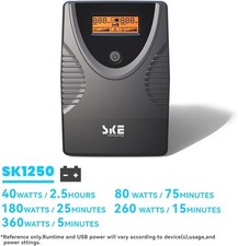 Ups Battery Backup and Surge Protector 1250VA/720W, Computer Power Backup NEW
