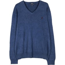 Ralph Lauren POLO Vneck Pima Cotton Knit Sweater Pink Men's Large Ages 14 