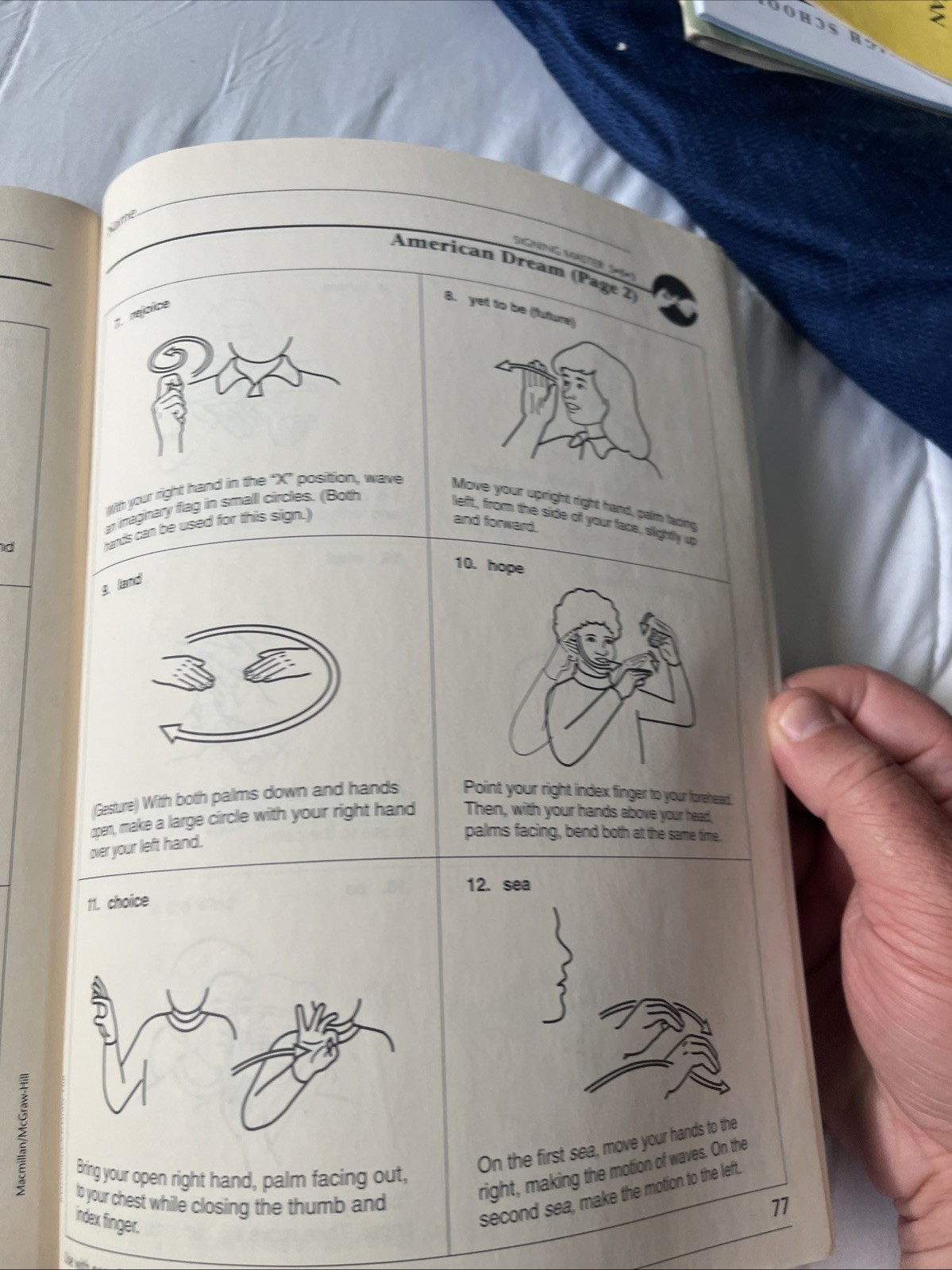 SHARE THE MUSIC - SIGNING BLACKLINE MASTERS - GRADES 3 - 6 Sign Language Book