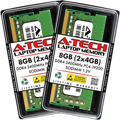 A-Tech 8GB 2x 4GB DDR4 2400 PC4-19200 Laptop 260-Pin SODIMM Memory RAM Kit 4G 8G
