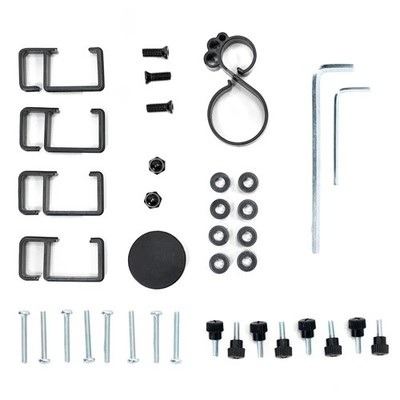 VIVO Hardware Pack for Monitor Stand, Includes Pole Cap, Cable Clips, Black