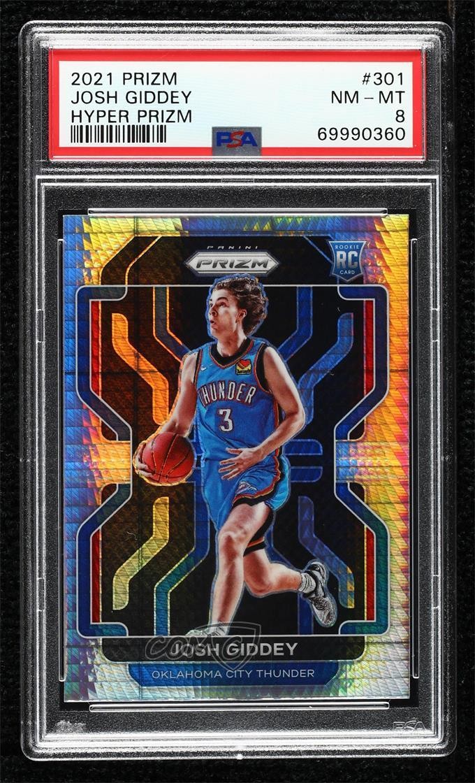 2021-22 Panini Prizm Hyper Prizm Josh Giddey #301 PSA 8 18z5