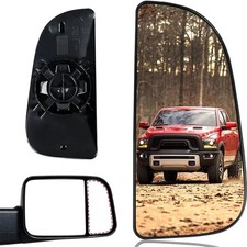 Passenger Right Side Lower Mirror Glass Replacement  For 2010-2020 Dodge Ram 1500