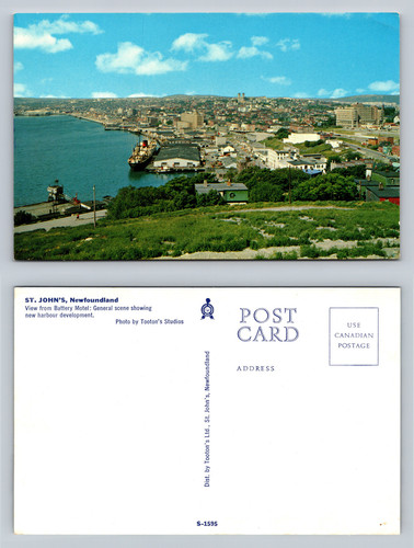 St John's Neufundland Postkarte Ansicht vom Batteriehotel Hafenentwicklung - Bild 1 von 1
