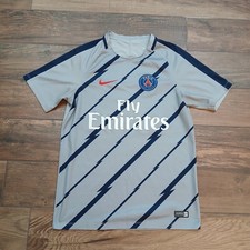 Paris Saint Germain Soccer Jersey Mens Medium Grey Nike Uniform Kit 832277