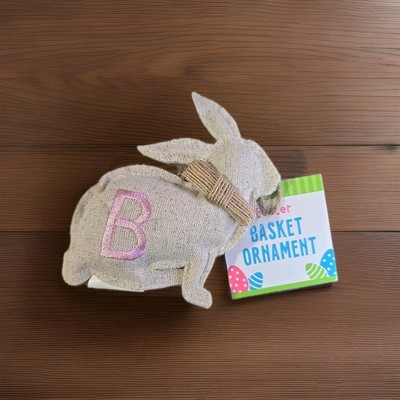 Bunny Initial Easter Basket Ornament ''B''