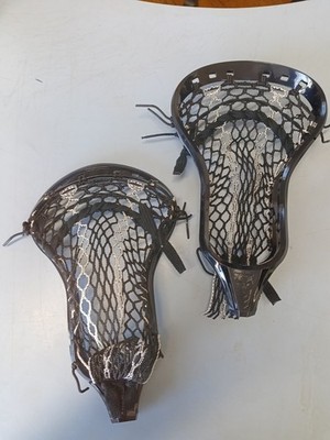 SET OF 2 Bravo 1 Black Lacrosse Head with mesh-  NEW  Mens,  Womens 