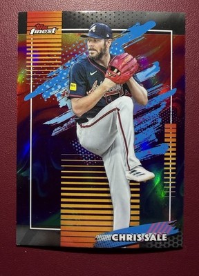    26 Topps Finest Chris Sale Uncommon Oil Spill Refractor - Very Rare 1 of 13