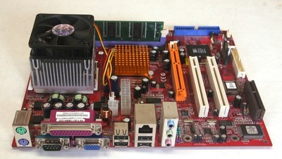 PCChips M863G V1.5A Motherboard with AMD Duron 650MHz, 128MB DDR266 SDRAM