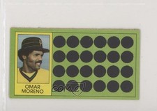 1981 Topps Baseball Scratch-Off Separated Omar Moreno (Baseball Hat Offer!) 00ah
