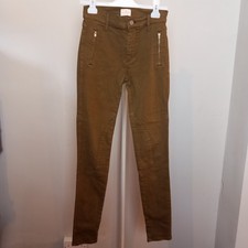 French Connectin Khaki Jeans Women's Brown Skinny stretch UK Size 6 leg 29"
