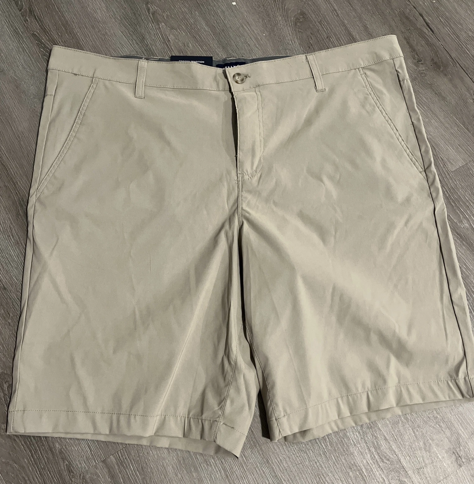 Chaps Mens 10.5" Performance Freedom Stretch Chino Shorts 38 Dune CM13SH904X NWT