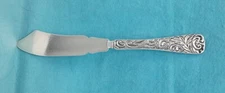 Durgin Sterling Scroll Master Butter Knife 7 5/8" Mono Aesthetic