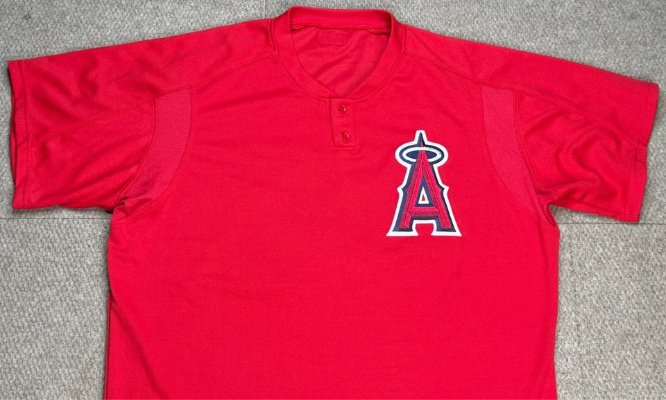 Majestic Vintage MLB #85 Carney Langford Anaheim Angels Baseball Jersey Size 48 - Image 2 of 4