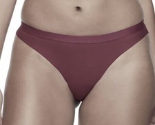 WARNERS Cloud 9 Invisible Microfiber Thong Panty Womens berry sz m 6 new