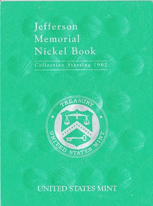 US Mint - Jefferson Memorial Green Nickel 5C Book #2 1962-1995 FREE US SHIPPING