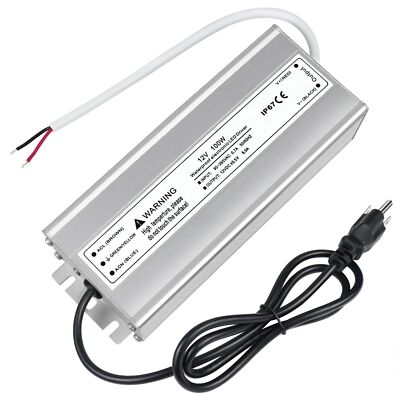 Led Driver 100 Watts Waterproof Ip67 Power Supply Transformer 90265v Ac To 12v D