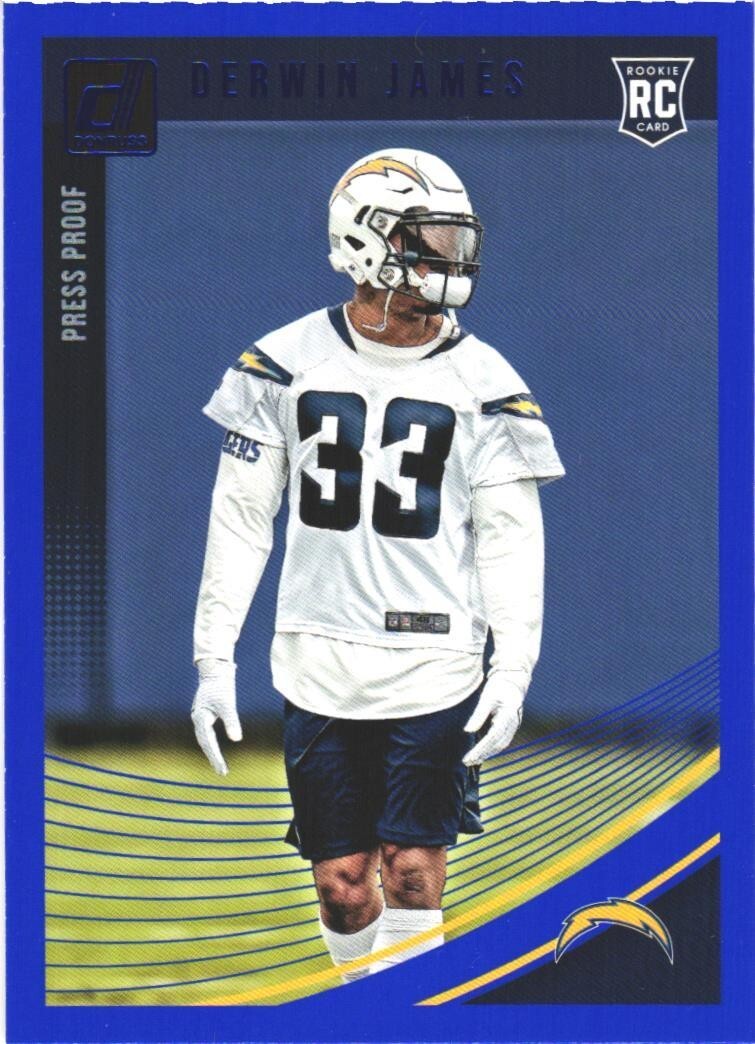 2018 Panini Donruss - Rookie Derwin James #358 Press Proof Blue Chagers