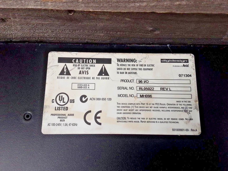 Digidesign 96i I/O 16-Channel Audio Interface  Line Inputs - Image 4 of 4