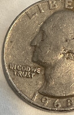 1968 Quarter No Mint Mark, Error In God We Trust | eBay