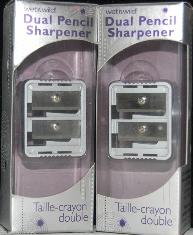 Lot of 2 WET N WILD Dual Pencil Sharpener for Thick and Thin Cosmetics Pencils