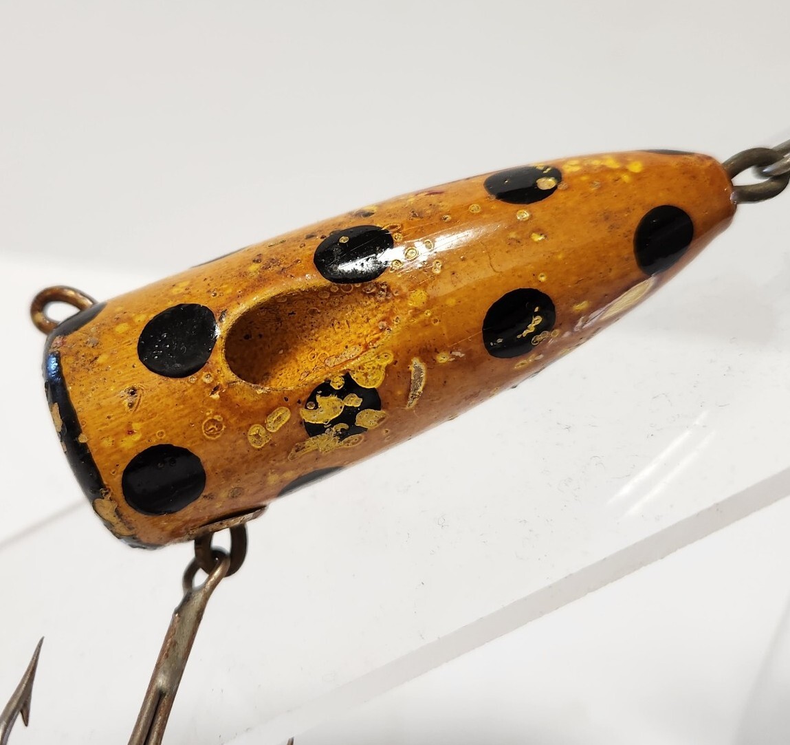 Vintage Biff Bait Company Master Biff Plug Yellow w/ Black Vintage Biff Bait Company Master Biff Plug Yellow w/ Black