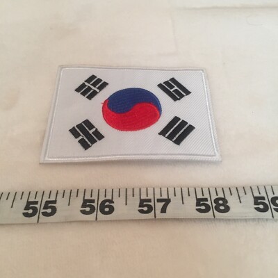 South Korea Flag Embroidered Iron On Patch New