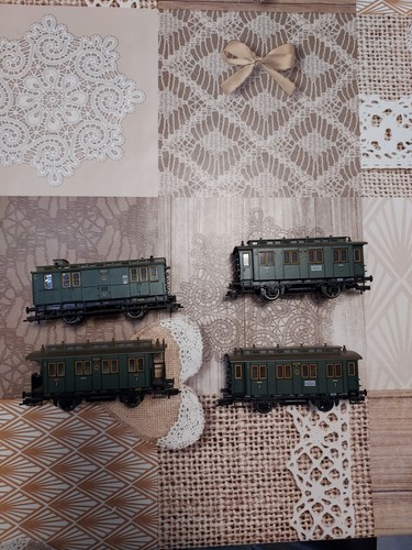 Lot 4 wagons couverts DRG Fleischmann HO – 5368 / 5341 / 5349