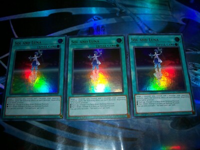 3x Sol And Luna 1st Edition Ultra Rare RA02-EN068 Yu-Gi-Oh!