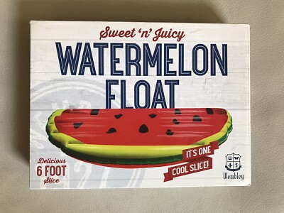 Wembley 6 Foot Length Watermelon Slice Float Swimming Pool Lake Beach NEW IN BOX