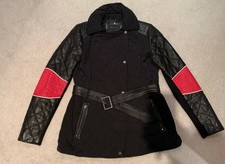 Bcbg Maxazria Biker Jacket Black With Red Accents Size Large