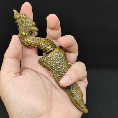 1 X Thai Religious Rituals Messer GRISH MEED MOR Protected Naga Amulett Talisman