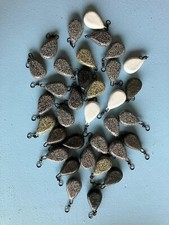 Flat Pear Leads Smooth / Textured Mixed Coarse Fishing Weights 1.7 oz / 47 g x30