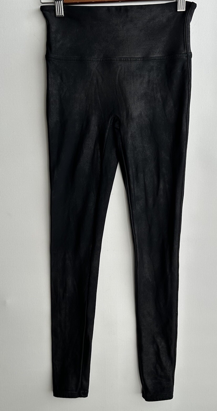 Spanx Black Metallic Shimmer Leggings Size Small – Shiny & Stylish