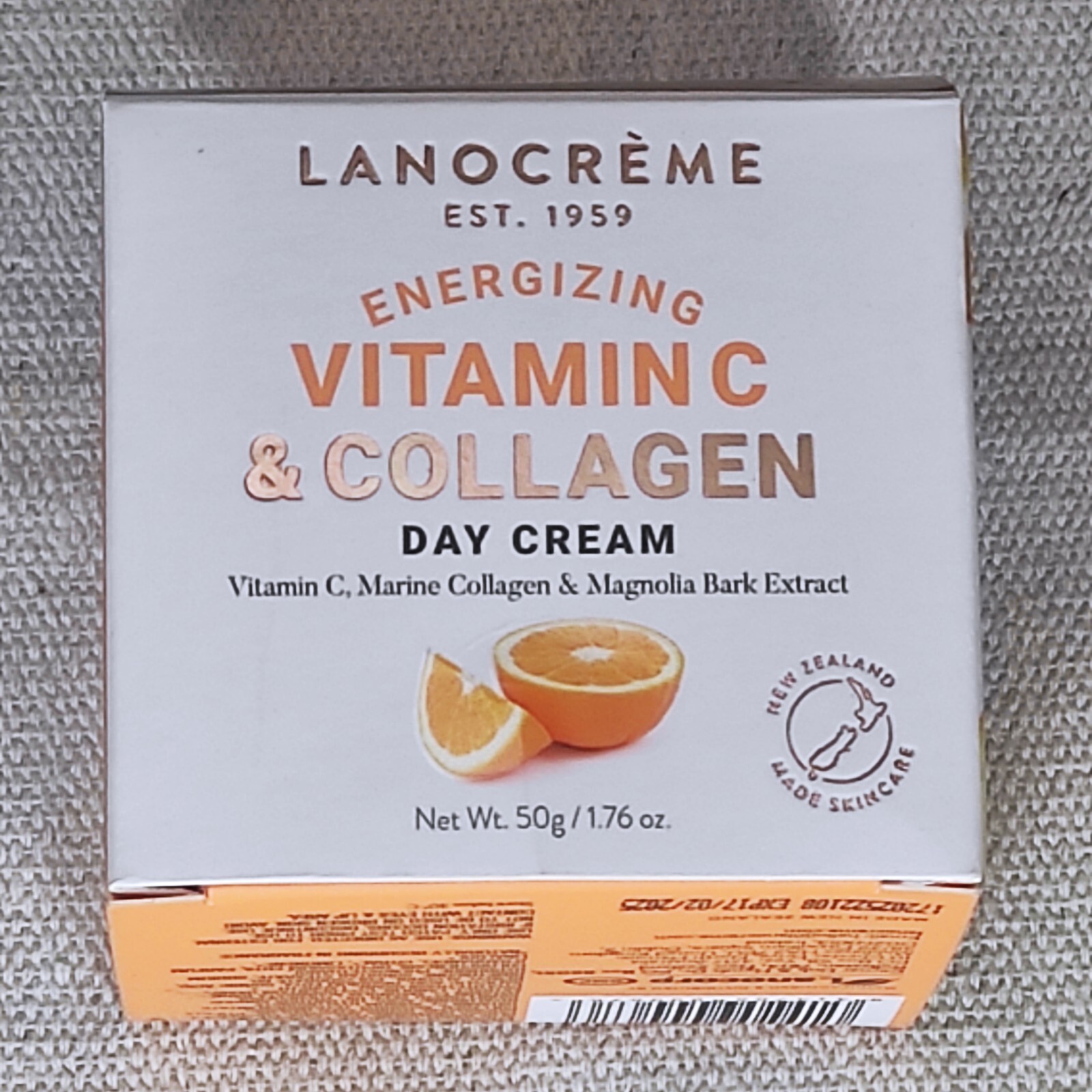 Lanocreme Energizing Vitamin C Collagen Day Cream Moisturizer 1.76 oz