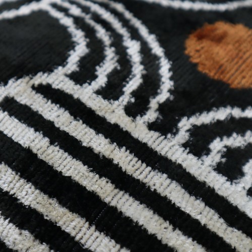 Handmade Square Velvet Feather Insert Black Throw Pillow 16 x 16 in (40 x 40 cm) - Picture 7 of 9