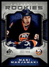 2006-07 SP Game Used ROOKIE Masi Marjamaki Rookie 202/999 New York Islanders