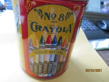 Vintage 6" Tin No 8 CRAYOLA Binney & Smith CO New York Crayons can