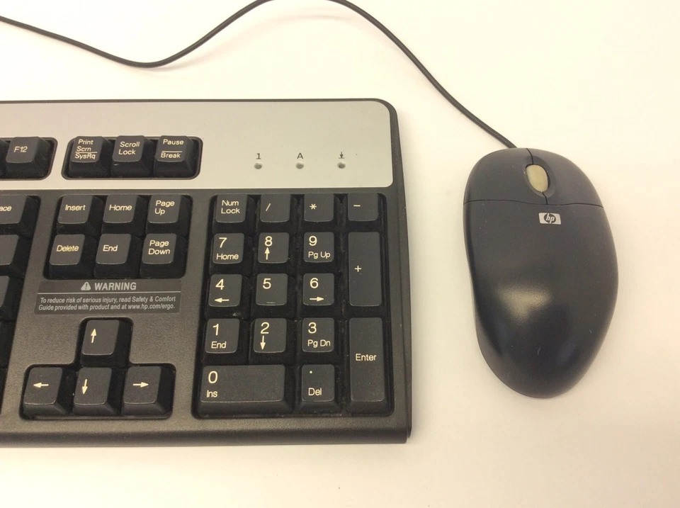 Used HP Keyboard model KB-0316 Mouse M-SBN96 ***6 PIN MINI DIN CONNECTORS*** - Image 2 of 4