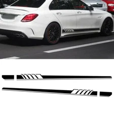 2x Racing Stripe Sport Side Fender Skirt Decal Car Sticker Exterior Accessories