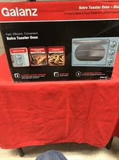GALANZ RETRO BLUE TOASTER OVEN 0.9 Cubic Feet