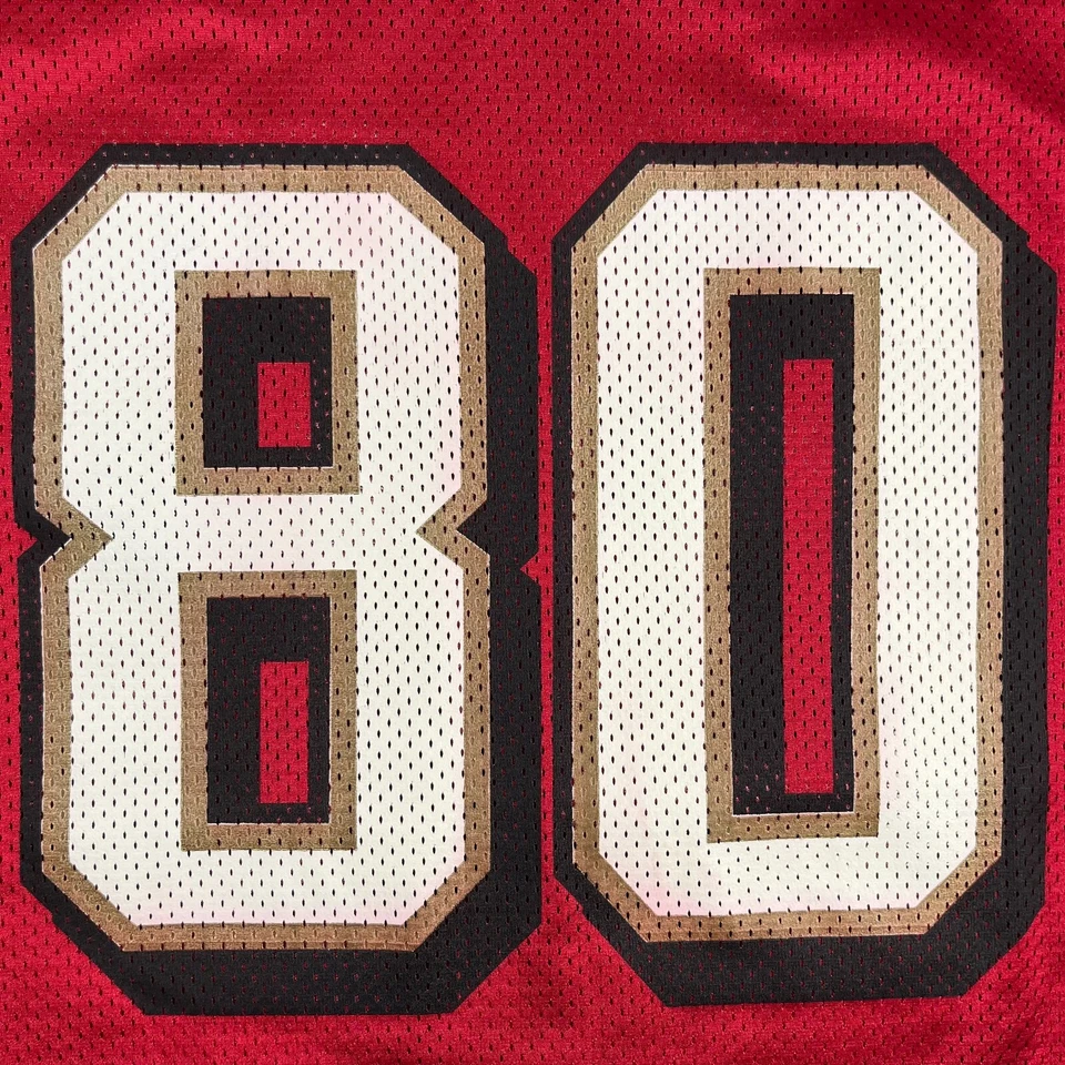 Camiseta deportiva vintage SF 49ers para hombre talla grande roja Jerry Rice 80 logotipo LIMPIA Foto 4 de 4