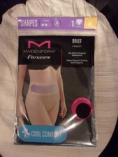 MAIDENFORM FLEXEES SHAPES COOL COMFORT SHAPEWEAR BRIEF PANTY BLACK SZ MEDIUM NIP