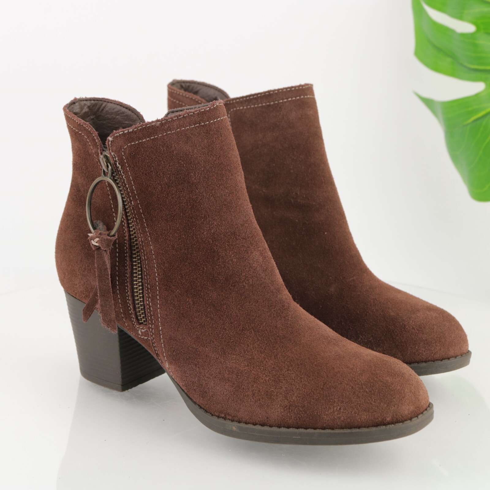 Brown Suede Block Heel Comfy | eBay