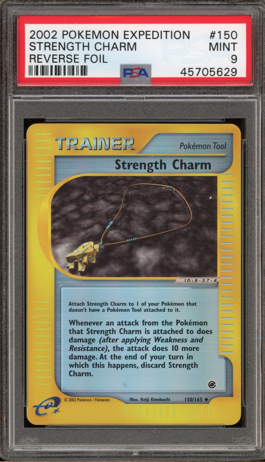 Pokemon Strength Charm Expedition Reverse Holo #150 PSA 9 Mint