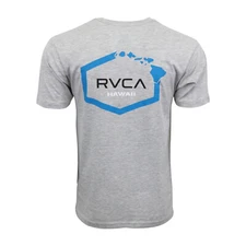 RVCA HAWAII ISLAND MENS T SHIRT GRAY