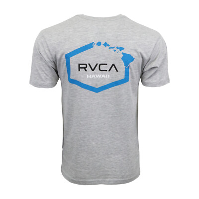 #ad RVCA HAWAII ISLAND MENS T SHIRT GRAY $16.50