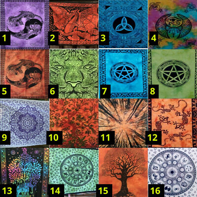 Poster Tapestry 100% Cotton Yoga Mat Wall Hanging Throw Indian Mandala Tapestry