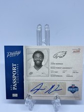2021 Prestige NFL Passport Signatures Jamie Newman