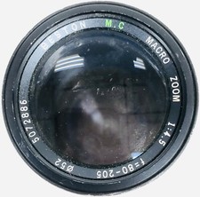 Beston M.C Macro Zoom f/4.5 80-205mm Camera Lens for Parts AS IS
